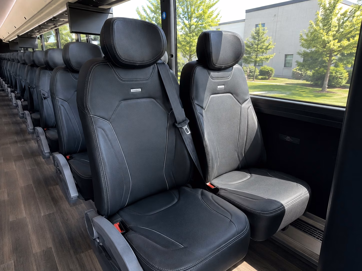 56 passenger charter bus interior