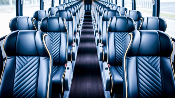 hawthorne 54 passenger charter bus inside
