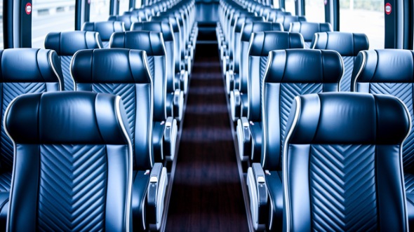 hawthorne 56 passenger charter bus inside