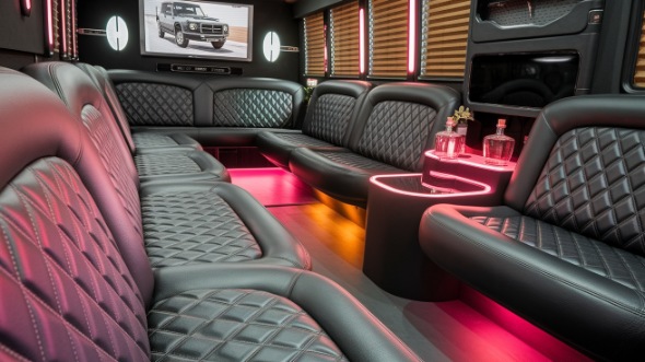 hawthorne party bus rental inside
